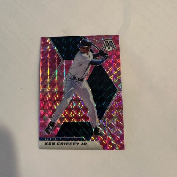 Ken Griffey Jr. Trading Card - Pink mosiac 2021 refractor mint condition - Picture 1 of 3